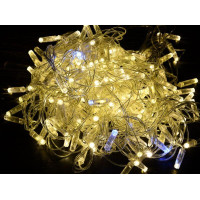 Гирлянда Нить 10м 100LED тепл. бел. IP44 провод прозр. 230В мерцание транзит IEK LGDU121-1-100-10-T-S-44