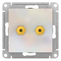 ATLASDESIGN АУДИОРОЗЕТКА двойная, ЖЕМЧУГ ATN000487