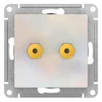 ATLASDESIGN АУДИОРОЗЕТКА двойная, ЖЕМЧУГ ATN000487