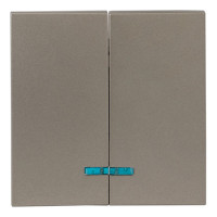 Клавиша двойная EKF ВАЛЕНСИЯ с подсветкой, кашемир, ESV10-L-123-40
