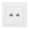 Розетка компьютерная 2-м СП Минск RJ45 бел. EKF ERK02-035-10