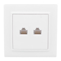 Розетка компьютерная 2-м СП Минск RJ45 бел. EKF ERK02-035-10