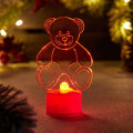 Фигура светодиодная Мишка 2D 1LED RGB 0.1Вт IP20 на подставке элементы питания 3хAG13(LR44) (в компл.) Neon-Night 501-047