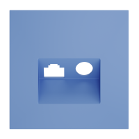 Накладка для розетки TVRJ45 кат. 6, S70 деним