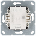 Jasmart Выключатель двухклавишный со светодиодами 10A 250V~ с накладкой, цвет Тауп