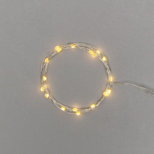 Гирлянда светодиодная Роса с крупными каплями 2м 20LED тепл. бел. 0.1Вт IP20 элементы питания 2хCR2032 (в компл.) Neon-Night 302-006