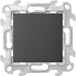 Выключатель 1-клавишный Simon SIMON 24 HARMONIE, 2500 Вт, графит, 2450101-038