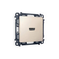 MA334010 Комплект механизма розетки HDMI 2.0 ALFA Бежевый матовый 40V500mA 2.0GHz 5-18Gbits QUANT AP3340, VM222 AMBRELLA VOLT
