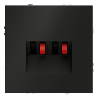 Розетка акустическая встраиваемая VOLTUM S70 4-местная, (черный матовый)