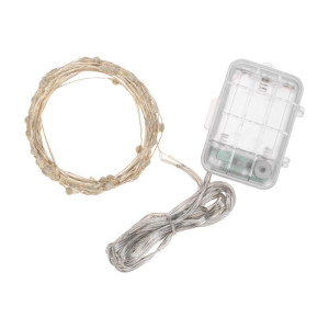 Гирлянда Роса 10м 100LED RGB IP44 с пультом 8 режимов элементы питания 3хAA Neon-Night 303-259
