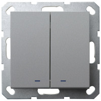 Jasmart G Алюминий Выключатель 2-кл с подсветкой 10A 250V~