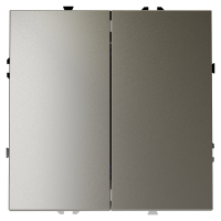 Выключатель с самовозвратом встраиваемый VOLTUM S70 двухклавишный 10А, (шелк)