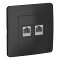 BLANCA С/У РОЗЕТКА двойная компьютерная RJ45, кат.5E, АНТРАЦИТ BLNIS045456