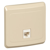 ЭТЮД С/У РОЗЕТКА компьютерная RJ45, кат.5е, КРЕМОВЫЙ KOMC-001K