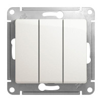 GLOSSA 3-клавишный ВЫКЛЮЧАТЕЛЬ, сх.1+1+1, 10АХ, механизм, ПЕРЛАМУТР GSL000631