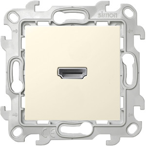Розетка HDMI Simon 24 HARMONIE, скрытый монтаж, слоновая кость, 2411094-031