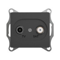 Розетка телевизионная оконечная TV/SAT Glossa 1дБ механизм антрацит SE GSL000797