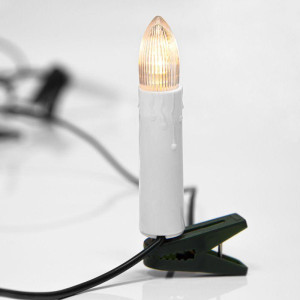 Гирлянда светодиодная Свечи 6м 30LED тепл. бел. 1.5Вт 220-240В IP20 провод ПВХ темн. зел. Neon-Night 303-084