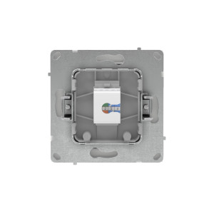 Компьютерная розетка RJ-45 без шторки, кат.5е одинарная, KANT, белый песок