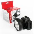 Фонарь аккумуляторный налобный LED5362 7LED 2 режима 220В пластик. черн. (бокс) Ultraflash 11256