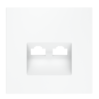 Накладка для розетки компьютерной двойной RJ45RJ45 кат.6, S70 белый матовый
