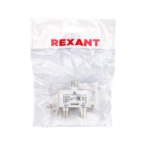 Делитель ТВ краб х2 под F разъем 5-1000 МГц Rexant 05-6001