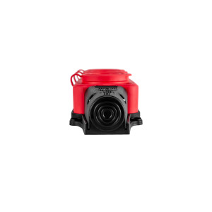 Розетка (колодка) трехместная с крышкам каучук 2P+PE 250V 16А IP54 красная DYNEL
