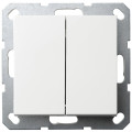 Jasmart G Белый глянцевый Выключатель 2-кл жалюзи, 10A 250V~