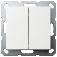 Jasmart G Белый глянцевый Выключатель 2-кл жалюзи, 10A 250V~
