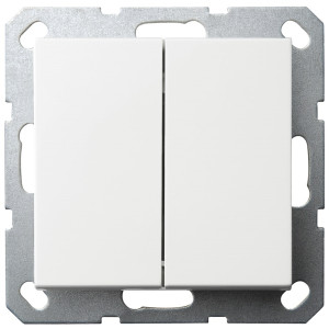 Jasmart G Белый глянцевый Выключатель 2-кл жалюзи, 10A 250V~