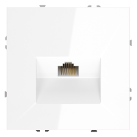 Розетка компьютерная встраиваемая VOLTUM S70 RJ45 кат.6, (белый глянцевый)