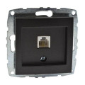 Розетка телефонная механизм Rj45 Cat3 Mono Electric Despina/ Larissa графит 500-002025-124