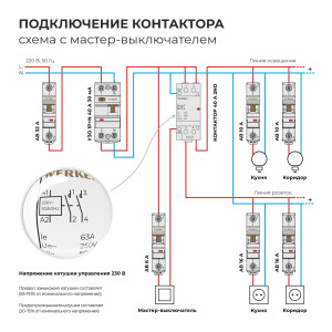 W942M63O/ Контактор модульный 63 A 2NO (2 мод.)