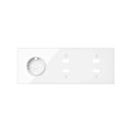 Simon 100 Белый глянец Кит 3 поста, фронт. Накладка на 1 розетку Schuko + 2 розетки HDMI + 2 розетки USB