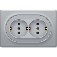Розетка 2-м СП Florence 16А IP20 с заземл. винт. клеммы сер. 1E10401302 OneKeyElectro 2172836