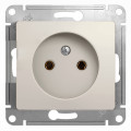 GLOSSA РОЗЕТКА без заземления без шторок, 16А, механизм, МОЛОЧНЫЙ GSL000941