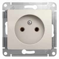 GLOSSA РОЗЕТКА без заземления без шторок, 16А, механизм, МОЛОЧНЫЙ GSL000941