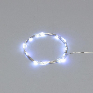Гирлянда светодиодная Роса 2м 20LED бел. 2Вт 4.5В IP20 провод прозр. Neon-Night 303-005