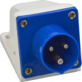 Вилка для монтажа на поверхность 513-16А-6h-220AC-2P+PE-IP44