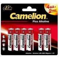 Элемент питания AA/LR6 1.5В Plus Alkaline 4+2LR6-BP (блист.6шт) Camelion 14113