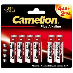 Элемент питания AA/LR6 1.5В Plus Alkaline 4+2LR6-BP (блист.6шт) Camelion 14113