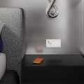 Накладка для розетки с заземлением и защитными шторками, с USB AC, S70 хлопок