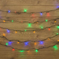 Гирлянда светодиодная Твинкл Лайт 20м 160LED мультиколор 10Вт 220-240В IP20 с контроллером 8 режимов провод ПВХ темн. зел. Neon-Night 303-119