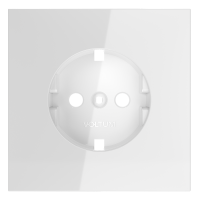 Накладка для розетки с заземлением, S70 (белый глянцевый)