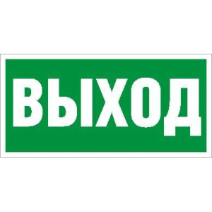 Пиктограмма Выход ПЭУ 010 130х260 СТ 2502000270
