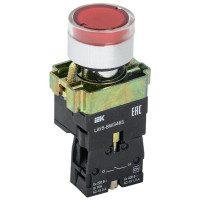 Кнопка LAY5-BW3461 1НО с подсветкой красн. KARAT IEK BBT50-BW-K04