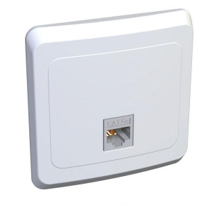 ЭТЮД С/У РОЗЕТКА компьютерная RJ45 кат.5e, БЕЛЫЙ KOMC-001B