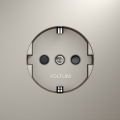 Розетка встраиваемая VOLTUM S70 с заземлением и защитными шторками, 16А, (кашемир)