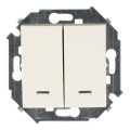 Выключатель 2-кл. СП Simon 15 16А IP20 с подсветкой винтов. зажим механизм сл. кость Simon 1591392-031