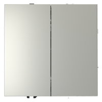 Перекрестный переключатель встраиваемый VOLTUM S70 двухклавишный 10А, сталь